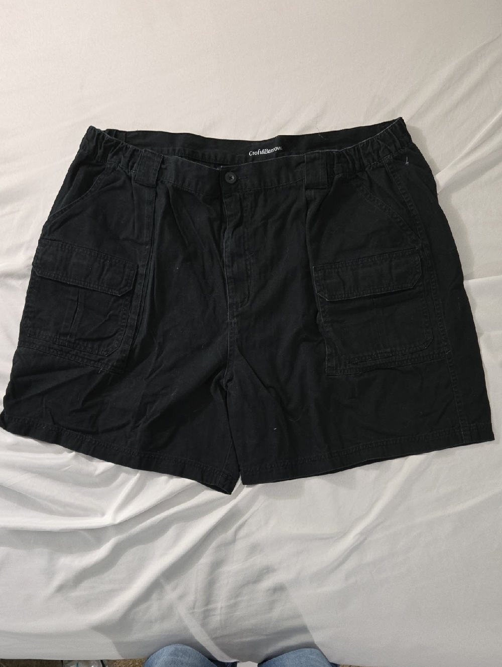 croft & barrow Black Men's Cargo Shorts with Multiple Pockets